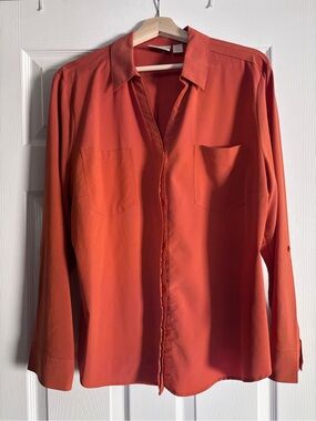 Chico's Terracotta Button-Up Shirt